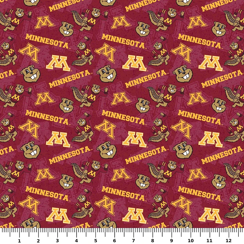 NCAA University of Minnesota Golden Gophers Cotton Fabric