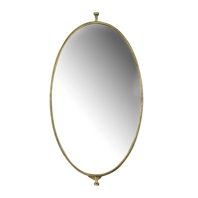 Hello Honey® 27" Gold Pivoting Oval Wall Mirror