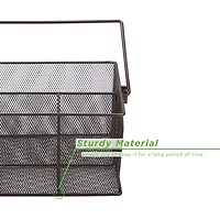 Mind Reader Metal Mesh Storage Basket with Handle