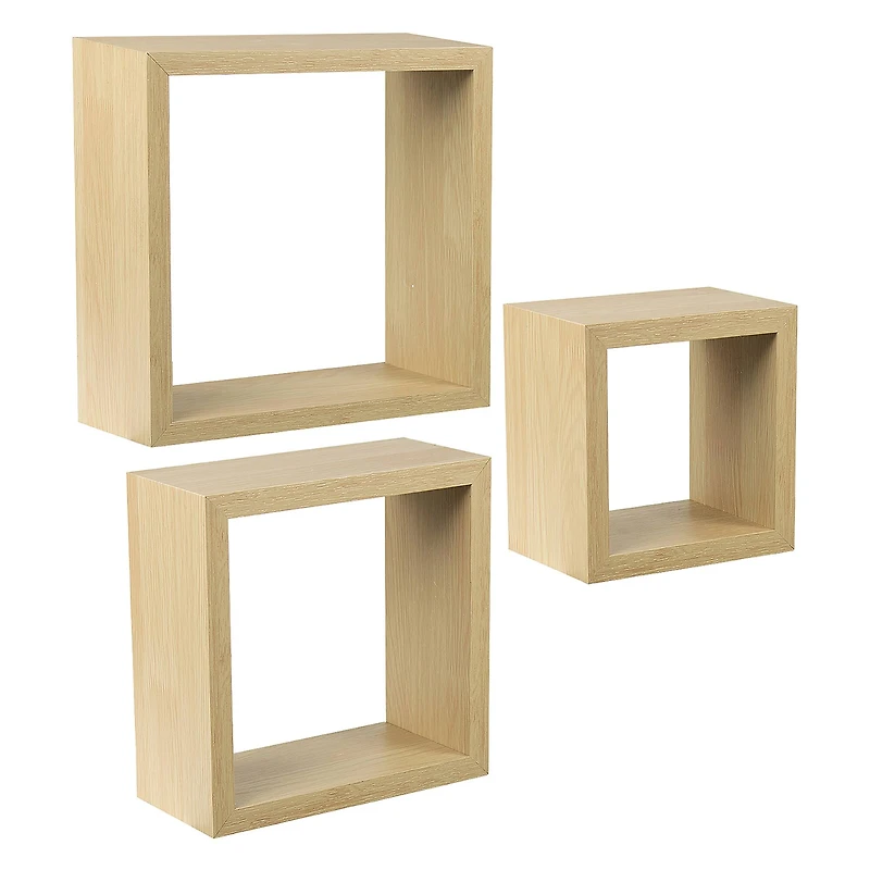 Sorbus Floating Square Shelf Set