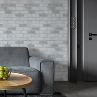 Simplify Gray Brick Adhesive Wallpaper