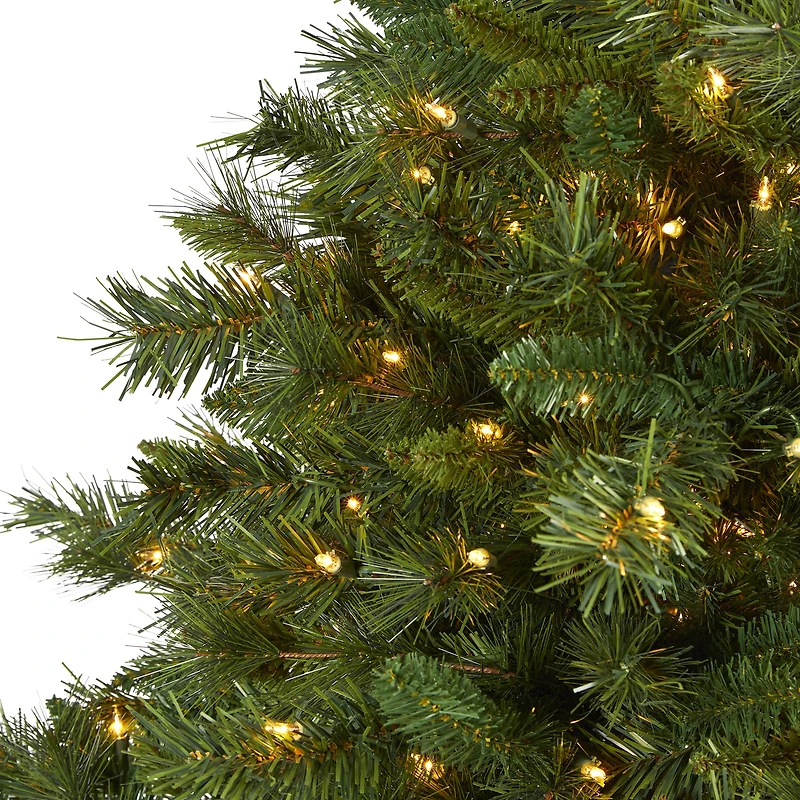 6ft. Pre-Lit Wyoming Mixed Pine Artificial Christmas Tree, Clear LED Lights
