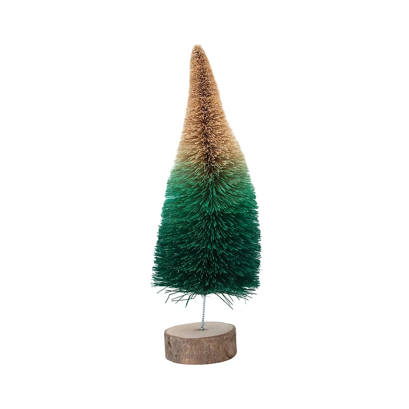 Hello Honey® Green Ombre Bottle Brush Tree with Wood Base