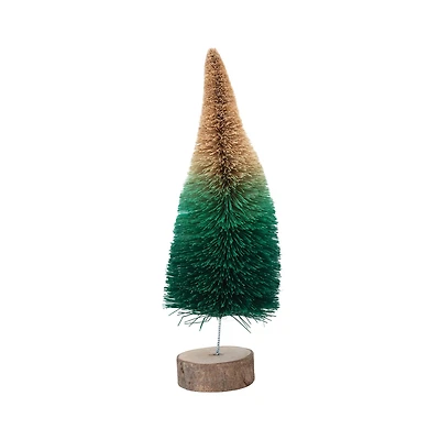Hello Honey® Green Ombre Bottle Brush Tree with Wood Base