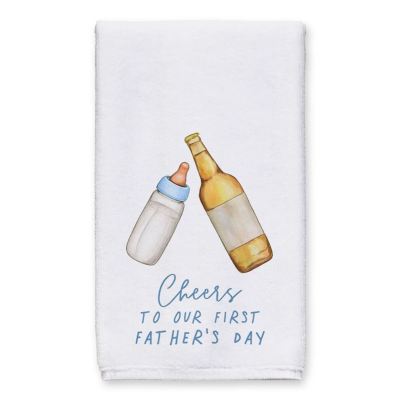 First Father's Day Cheers Tea Towel Set