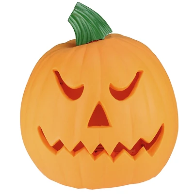 9.75" Orange Animated Double-Sided Pumpkin Halloween Décor