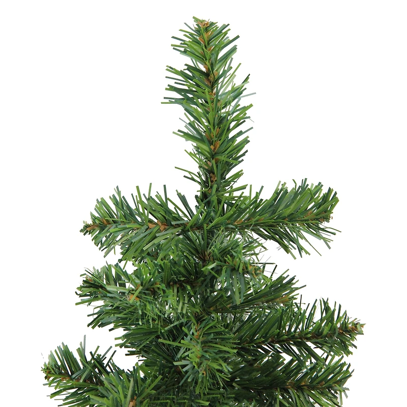 15" Unlit Alpine Slim Artificial Christmas Tree with Wood Base