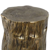 Gold Fiberglass Eclectic Footstool