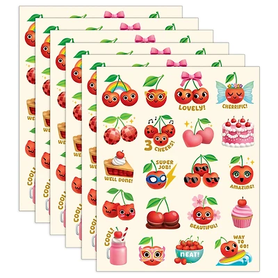 Teacher Created Resources® Cherry Smelly Stickers, 6 Packs of 120