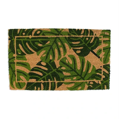 DII® J&M Palm Leaves Vinyl Back Coir Doormat