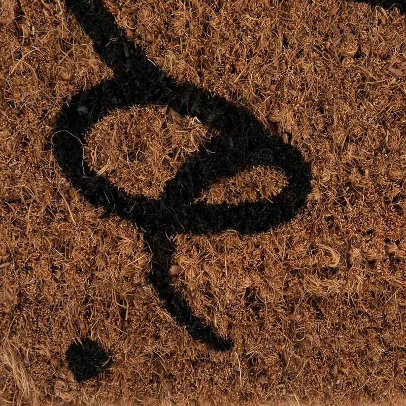 Hello Honey® Black & Brown Hello Natural Coir Doormat