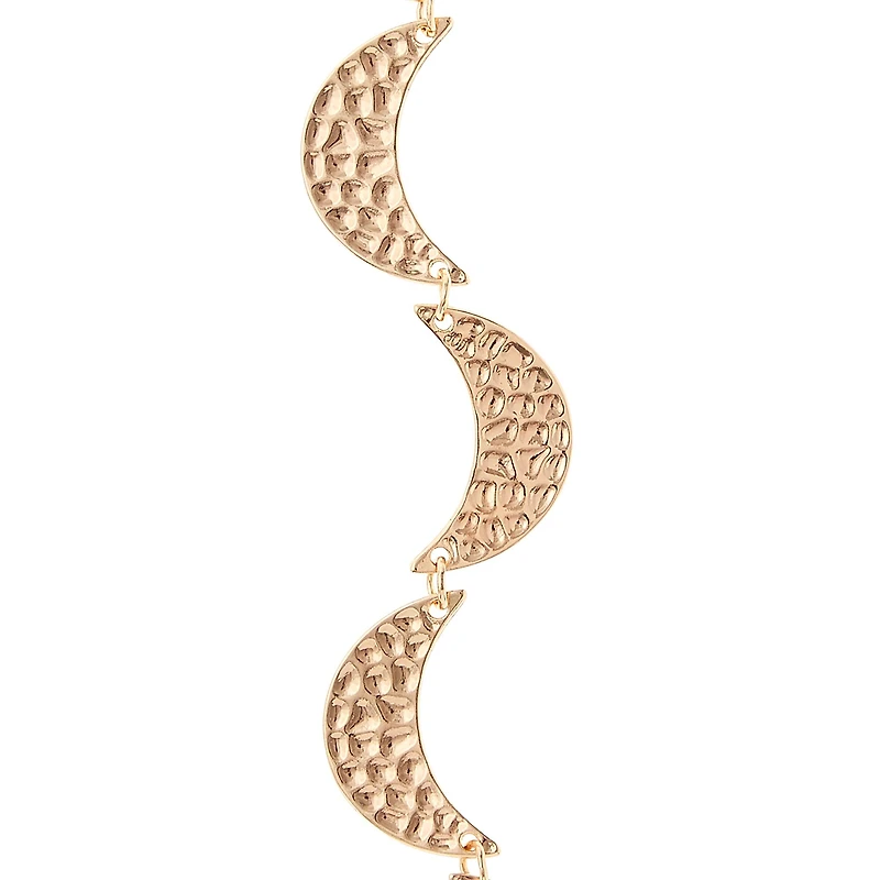 12 Pack: Gold Hammered Metal Moon Beads, 1" by Bead Landing™