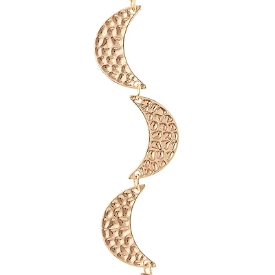 12 Pack: Gold Hammered Metal Moon Beads, 1" by Bead Landing™