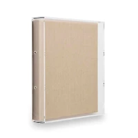 Wexel Art 2" Depth Clear UV Grade Acrylic Shadowbox with Beige Linen Stretched Canvas