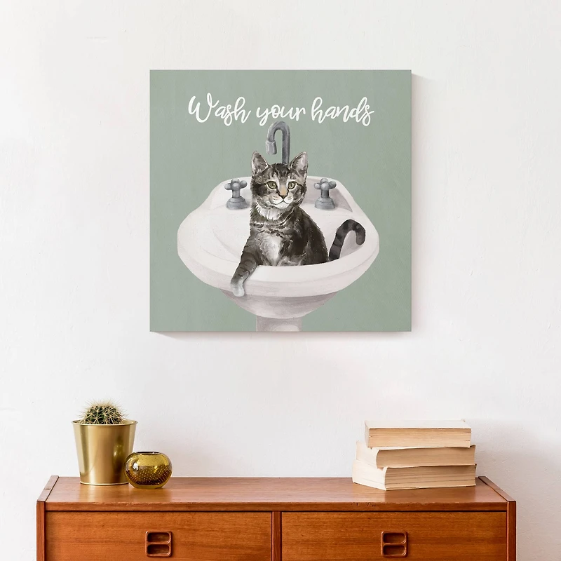 Wash Your Hands 16" x 16" Canvas Wall Art