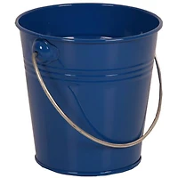 JAM Paper Mini Solid Blue Metal Pail Bucket, 36ct.