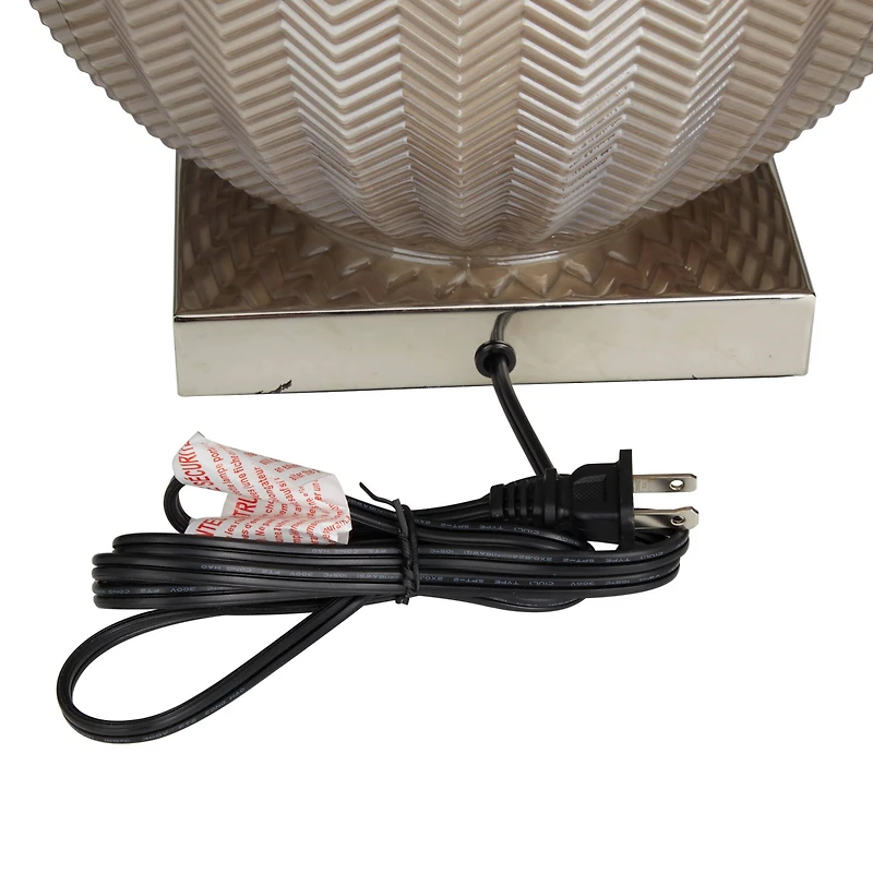 Grey Polyester Transitional Table Lamp, 27" x 17" x 17"