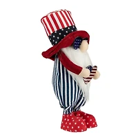 12.2" Patriotic Heart 4th of July Americana Gnome