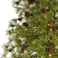 8ft. Pre-Lit Wyoming Alpine Artificial Christmas Tree, Clear LED Lights