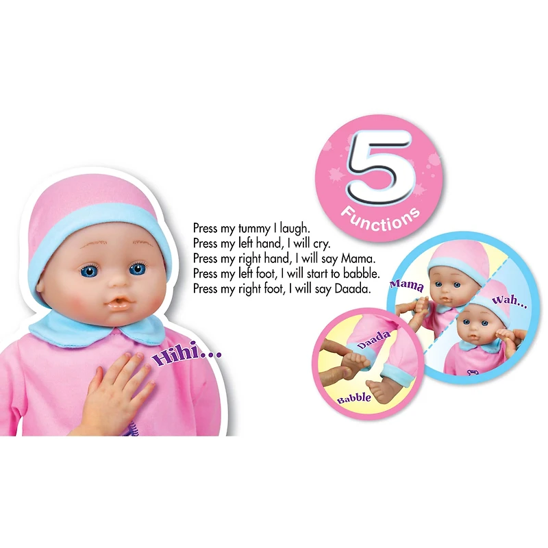 Lissi Dolls Interactive Baby With Accessories