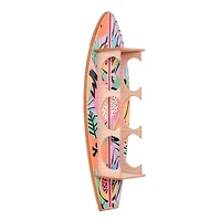 American Art Decor Tipsy Fruit Surfboard Wine Rack - 8" x 25.5" x 7.5" 