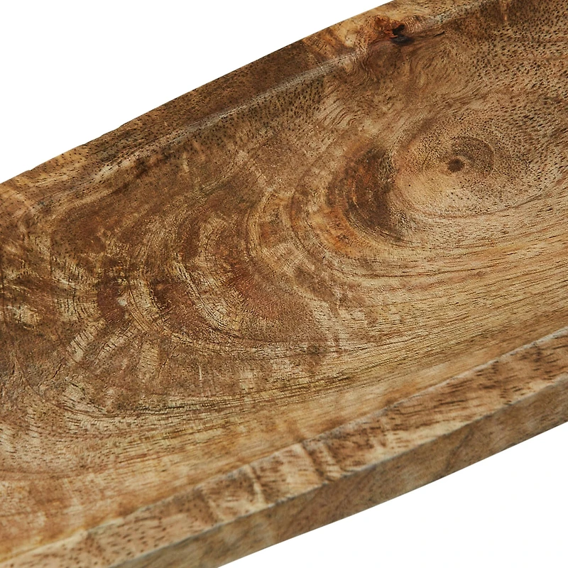 Hello Honey® 12" Natural Boho Oval Wood Tray