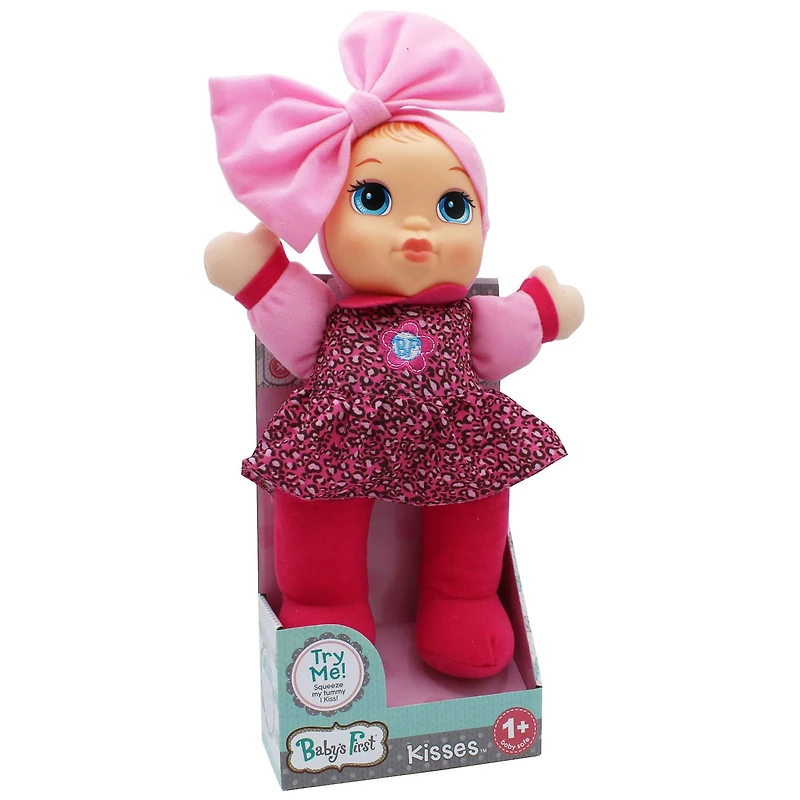 Goldberger Baby's First® Kisses™ 14" Baby Doll Toy with Coral Top