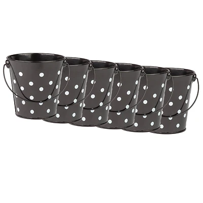 Teacher Created Resources Black Polka Dots Buckets, 6ct.