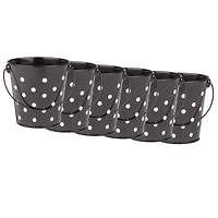 Teacher Created Resources Black Polka Dots Buckets, 6ct.