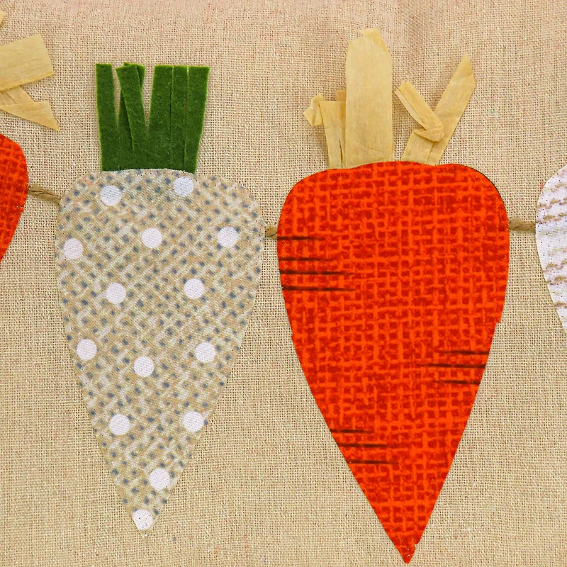 18'' x 10'' String of Carrots Easter Pillow