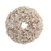 16'' White Hydrangea Wreath