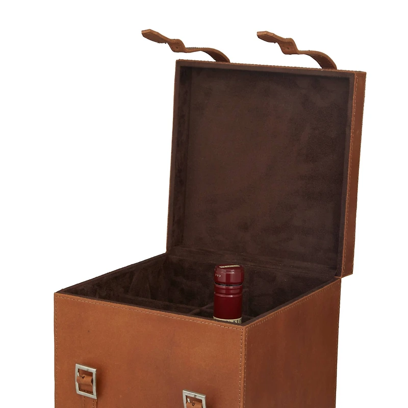 Tan Modern Wine Holder, 9" x 10" x 16"