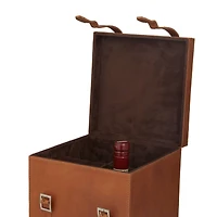 Tan Modern Wine Holder, 9" x 10" x 16"