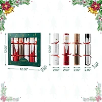 Glitzhome® 12" Christmas Santa, Snowman, Penguin & Reindeer Party Cracker with Gift Contents, 6ct.