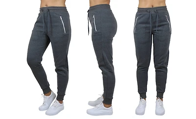 Galaxy by Harvic Women's Relaxed Fit Fleece-Lined Jogger Sweatpants