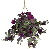 24" Purple Morning Glory Hanging Basket