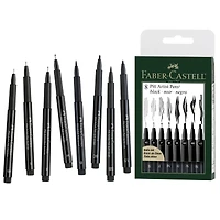 Faber-Castell® PITT® 8 Piece Black Artist Pen Set