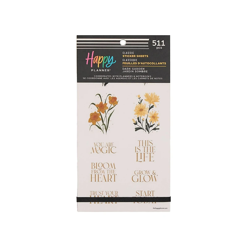 The Classic Happy Planner® Dark Garden Sticker Book