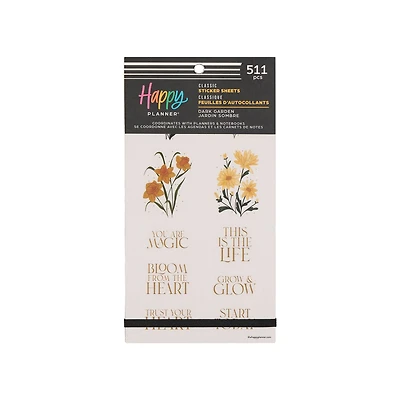 The Classic Happy Planner® Dark Garden Sticker Book