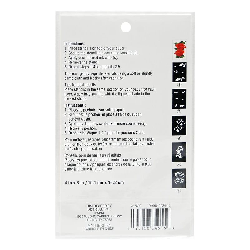 Pair of Roses Layering Stencils by Recollections™