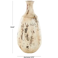 Brown Ceramic Antique Style Distressed Vase