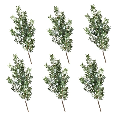 30" Snowy Pine Leaf Sprays, 6ct.