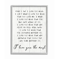 Stupell Industries I love You the Most Gray Framed Wall Art