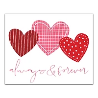 Pattern Hearts Canvas Wall Art