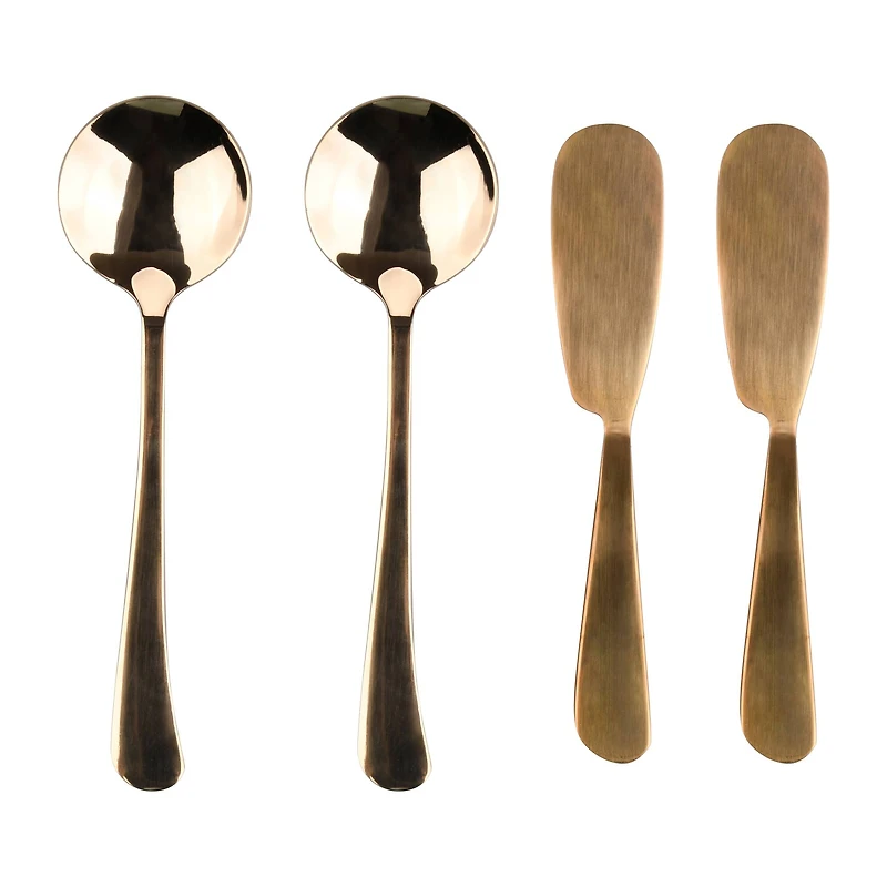 Mini Gold Spoon & Spreader Set by Makery™