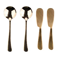 Mini Gold Spoon & Spreader Set by Makery™