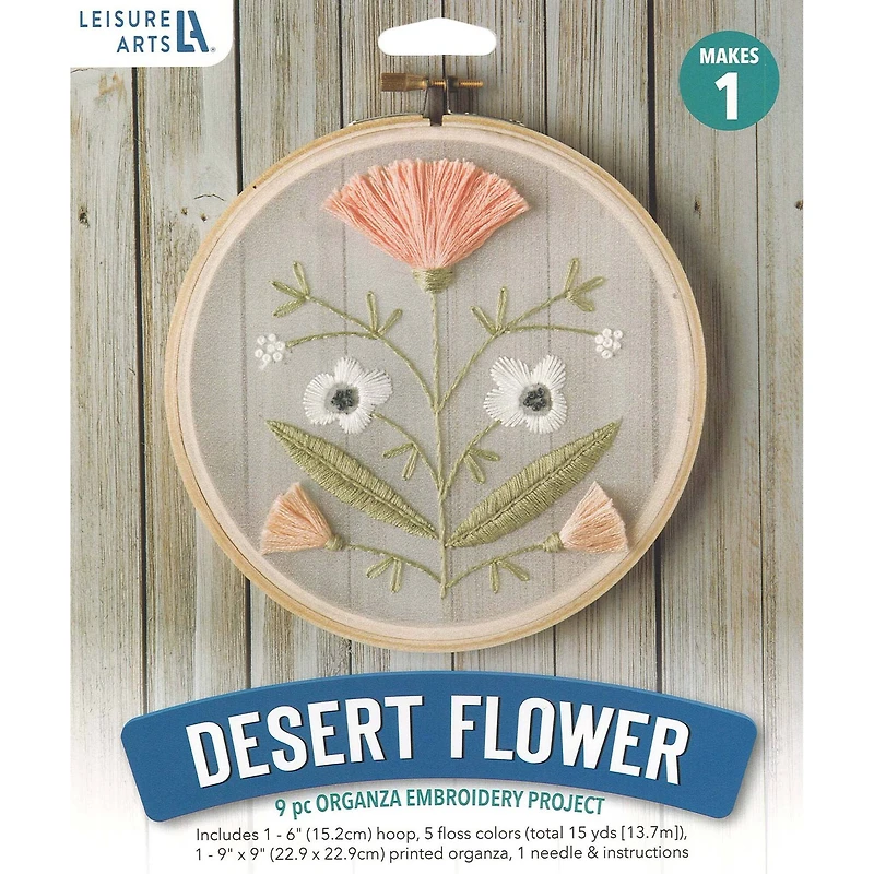 Leisure Arts® 6" Desert Flower Embroidery Kit