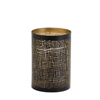 Abstract Punched Metal Candle Holder Set