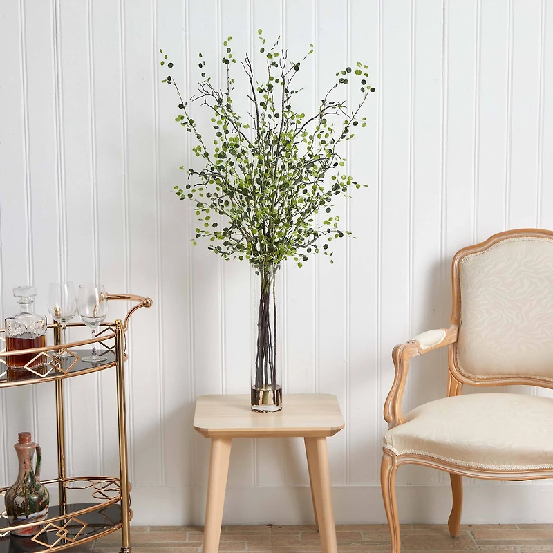 3.5ft. Green Night Willow Arrangement in Glass Vase