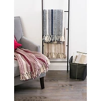 DII® Navy Braided Stripe Throw